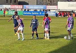 Acción interrumpida en un momento del partido ante el Marino.