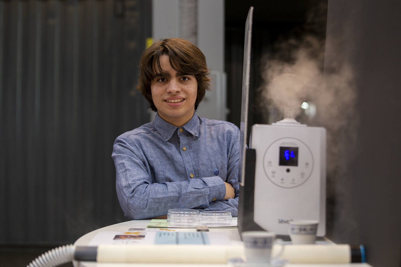 Sergio Diez, durante la presentación de su dispositivo en Madrid.