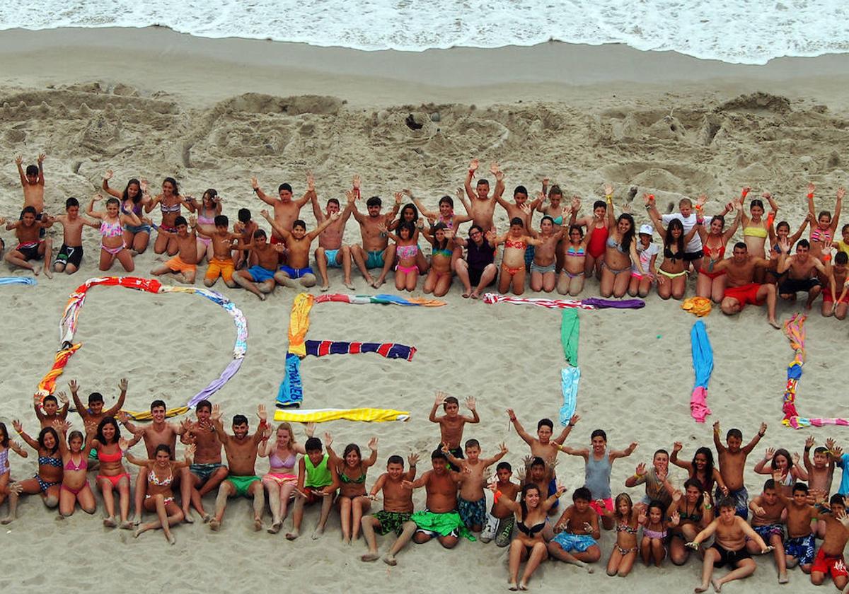 Los menores de un campamento de verano de Segovia.