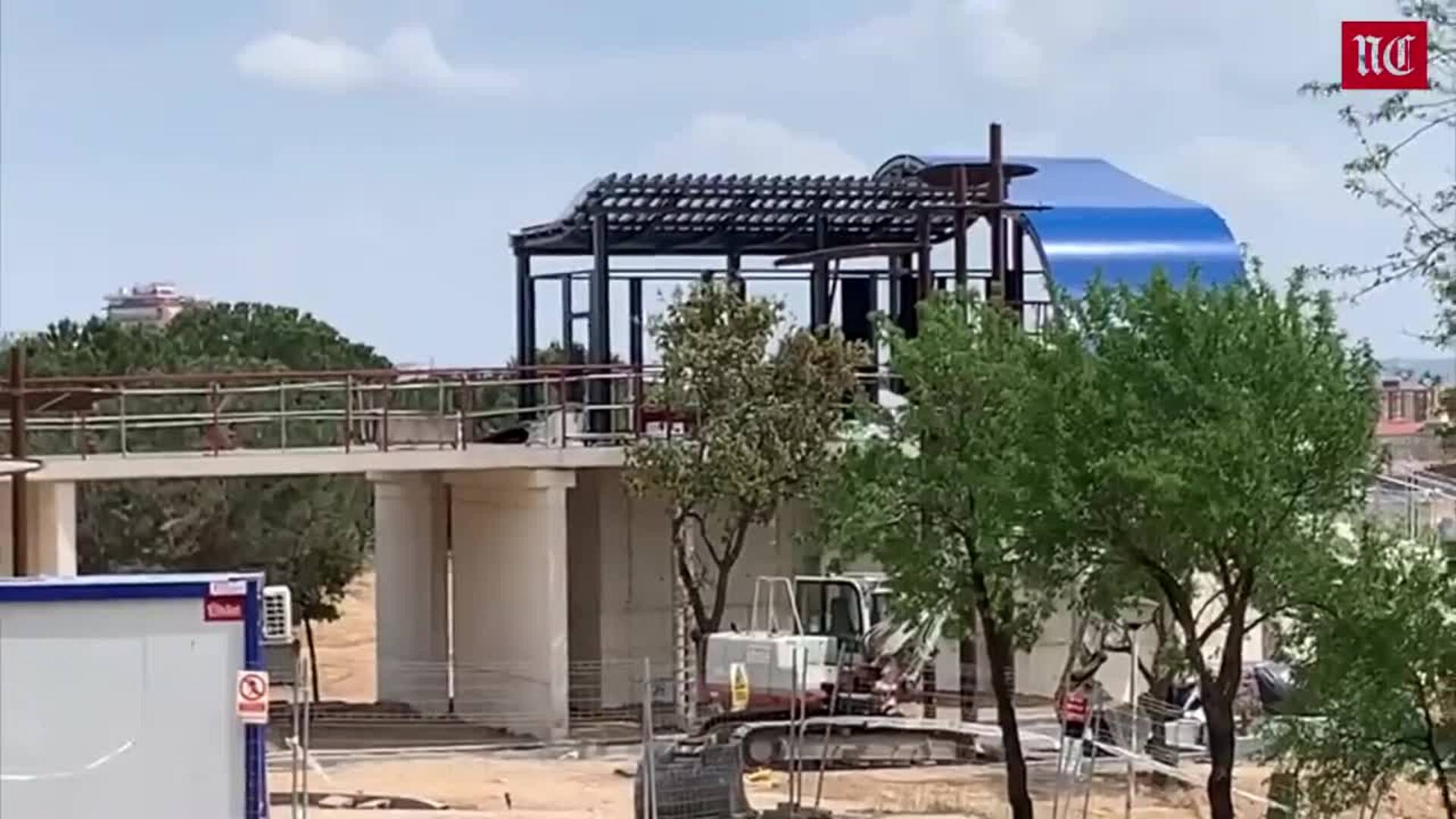 Una 'lengua azul' junto al ascensor de Parquesol