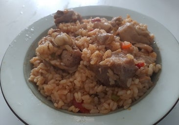 Arroz en su punto con carne variada