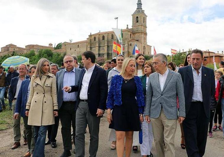 El presidente de la Junta, Alfonso Fernández Mañueco, durante la inauguración de la Feria de Lerma.