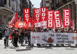 Cabeza de la manifestación del Primero de Mayo.