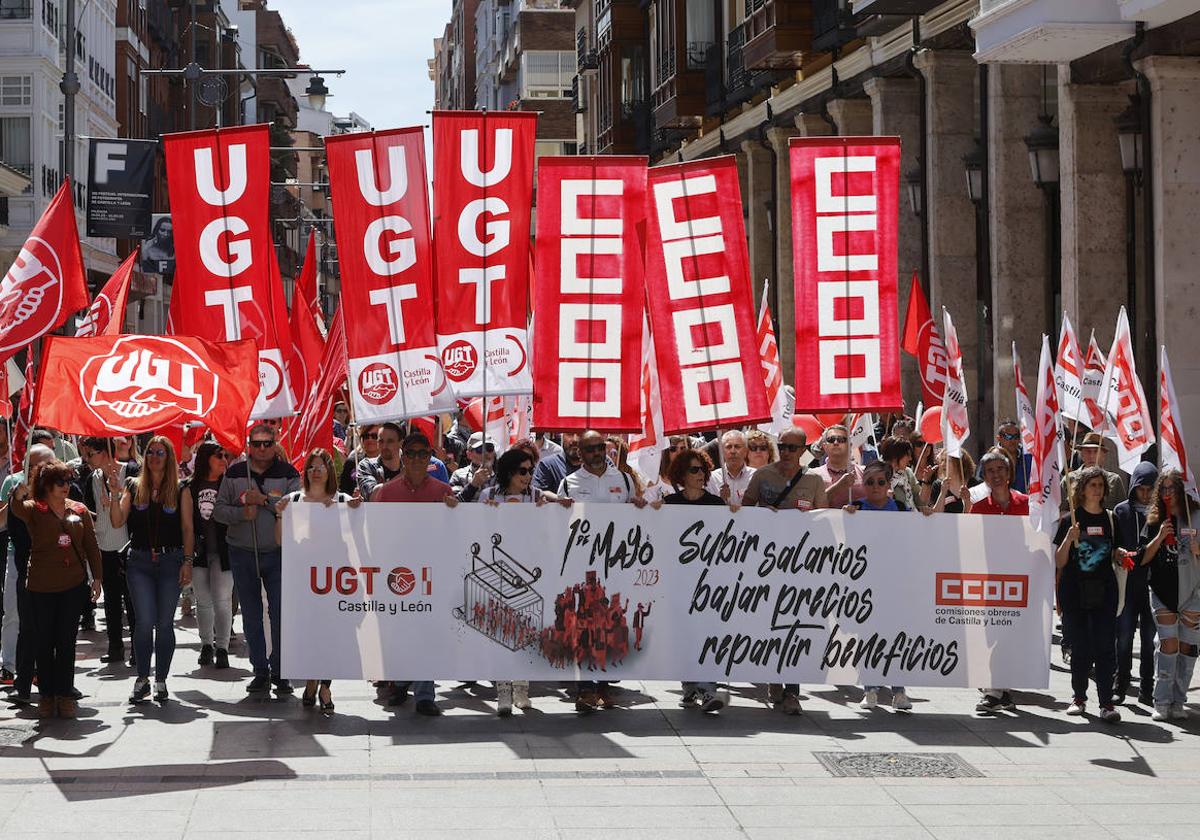 Cabeza de la manifestación del Primero de Mayo.