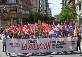 Manifestación del Primero de Mayo en Valladolid.
