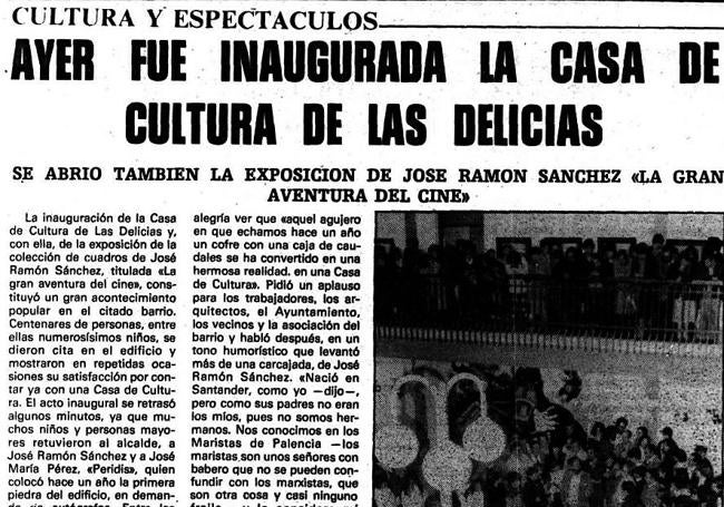 Artículo de El Norte sobre la inauguración de la casa de cultura el 12 de mayo de 1983.