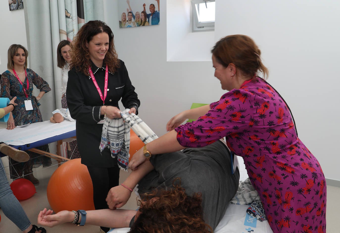 Noelia Renedo, en el taller de biomecánica del parto.