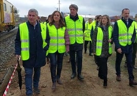 Visita del equipo de gobierno a las obras de la línea