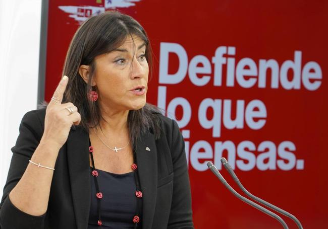 Ana Sánchez, en la presentación de la campaña socialista en Castilla y León.