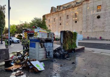 A disposición judicial el detenido por la quema de contenedores en Valladolid