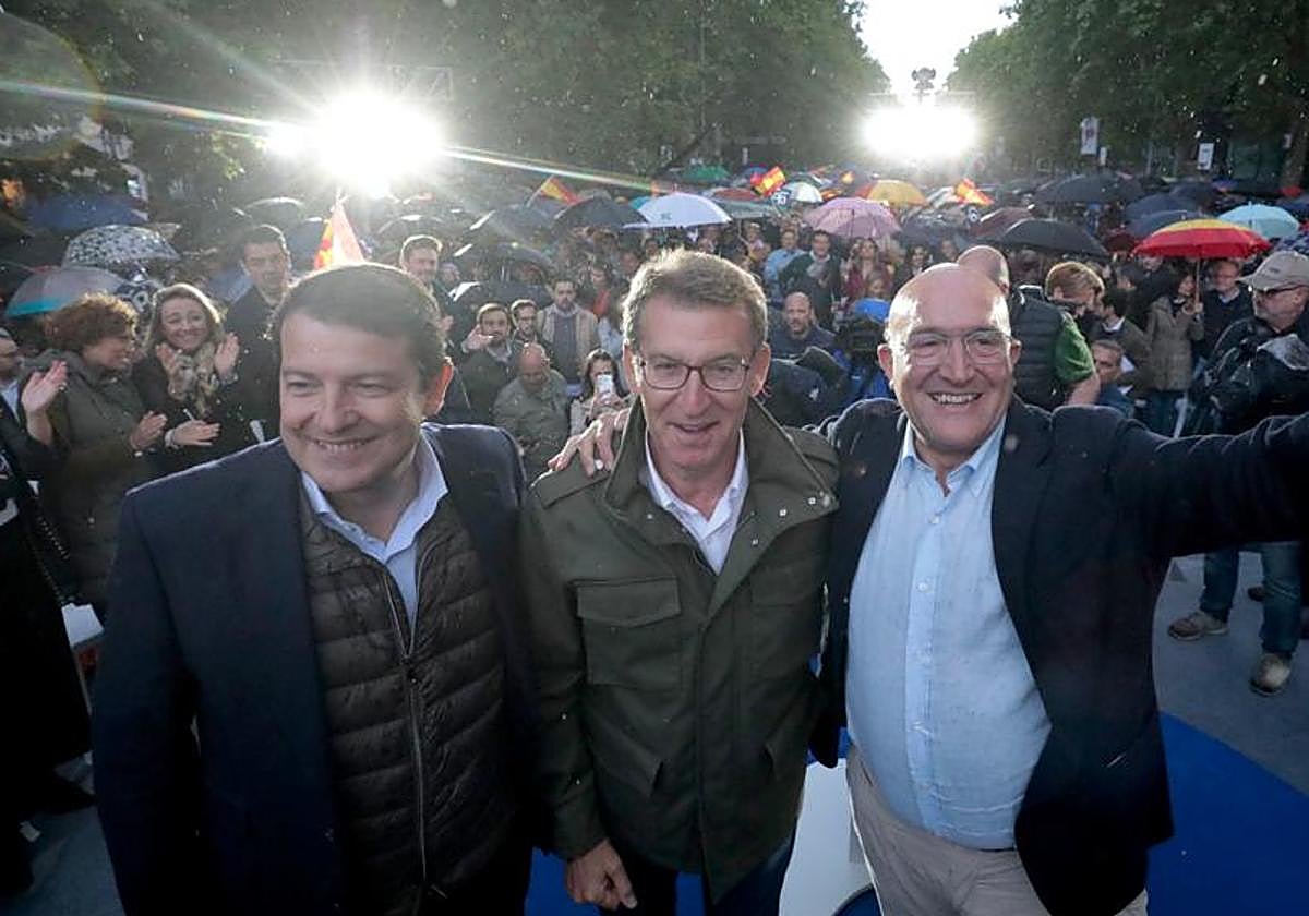 Mañueco, Feijóo y Carnero, esta tarde en Valladolid.