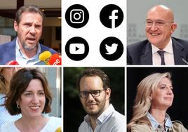 Los candidatos a la alcaldía de los cinco partidos con representación en el Ayuntamiento de Valladolid.