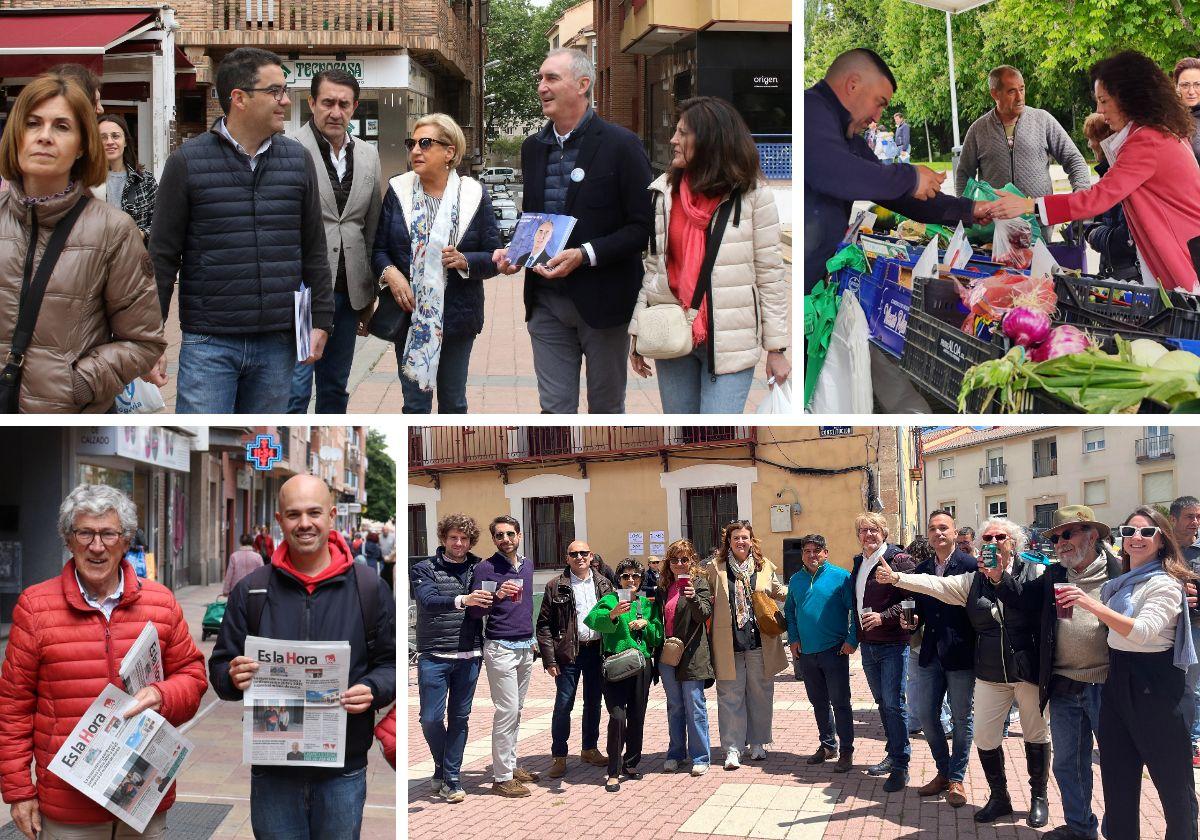 Actos del PP, Ciudadanos, IU y el PSOE durante el segundo día de campaña electoral.