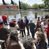 Protesta contra la edificación de viviendas junto a la Dársena de Palencia