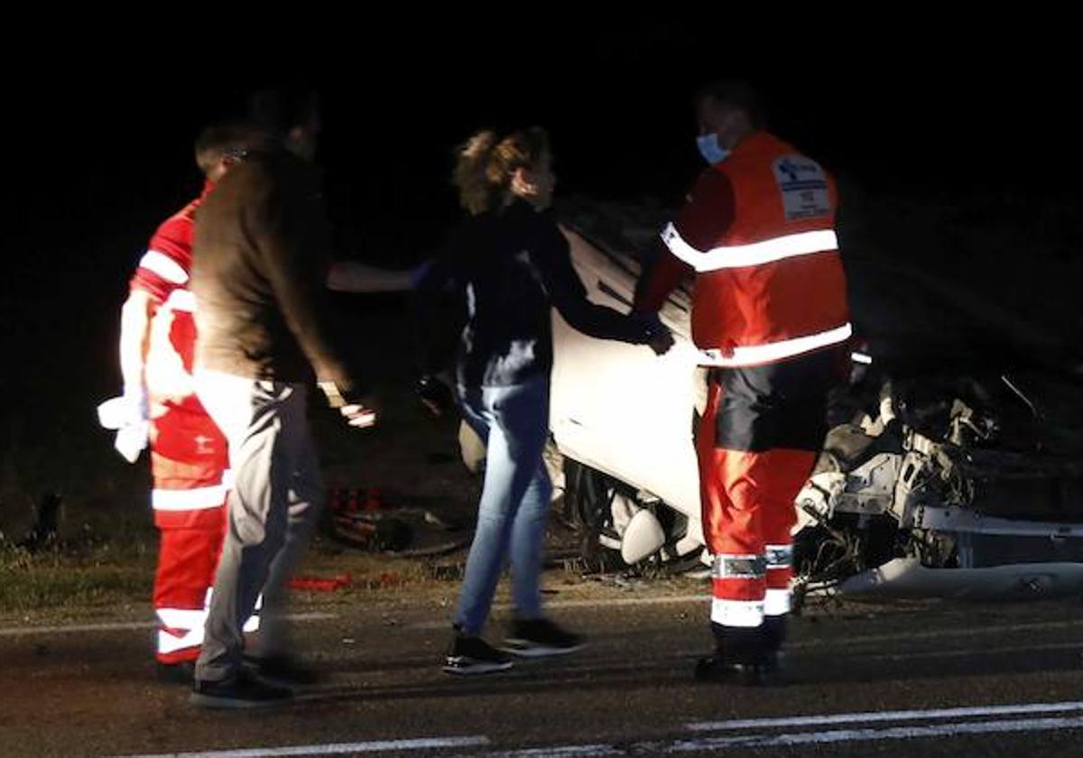 Dos jóvenes heridas en un grave accidente de tráfico en Cuéllar