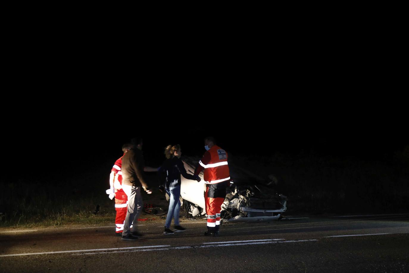 Dos jóvenes heridas en un grave accidente de tráfico en Cuéllar