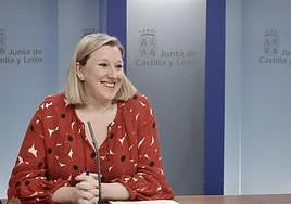 La consejera de Familia, Isabel Blanco, en una rueda de prensa anterior.