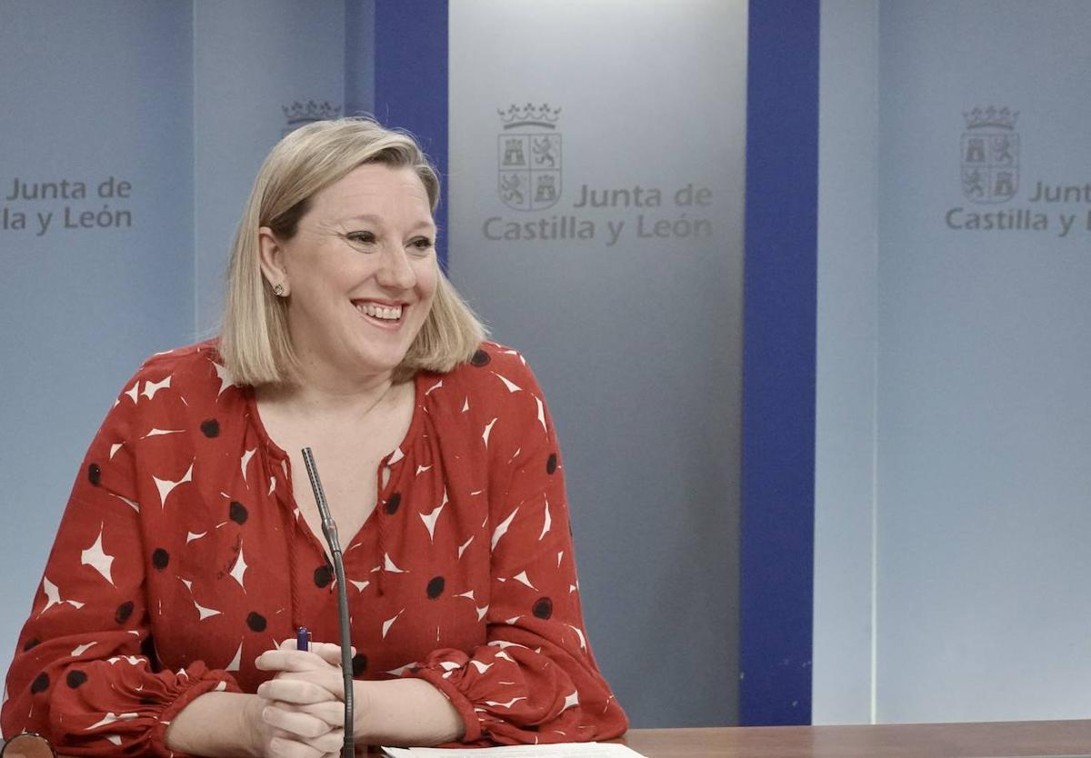 La consejera de Familia, Isabel Blanco, en una rueda de prensa anterior.