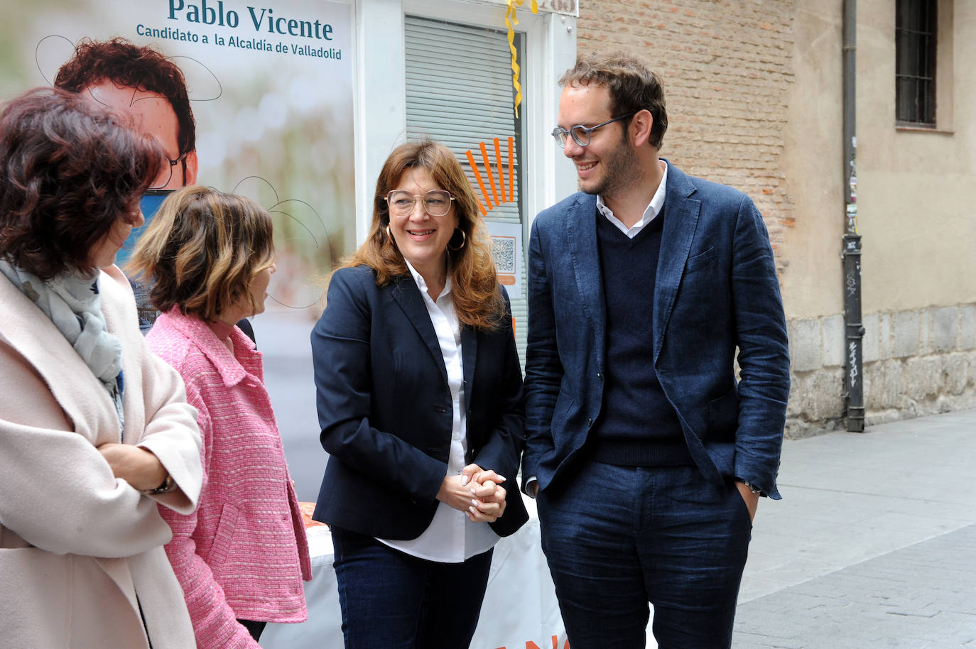 Soraya Rodríguez, eurodiputada por Ciudadanos, acompaña a Pablo Vicente, candidato a la Alcaldía.