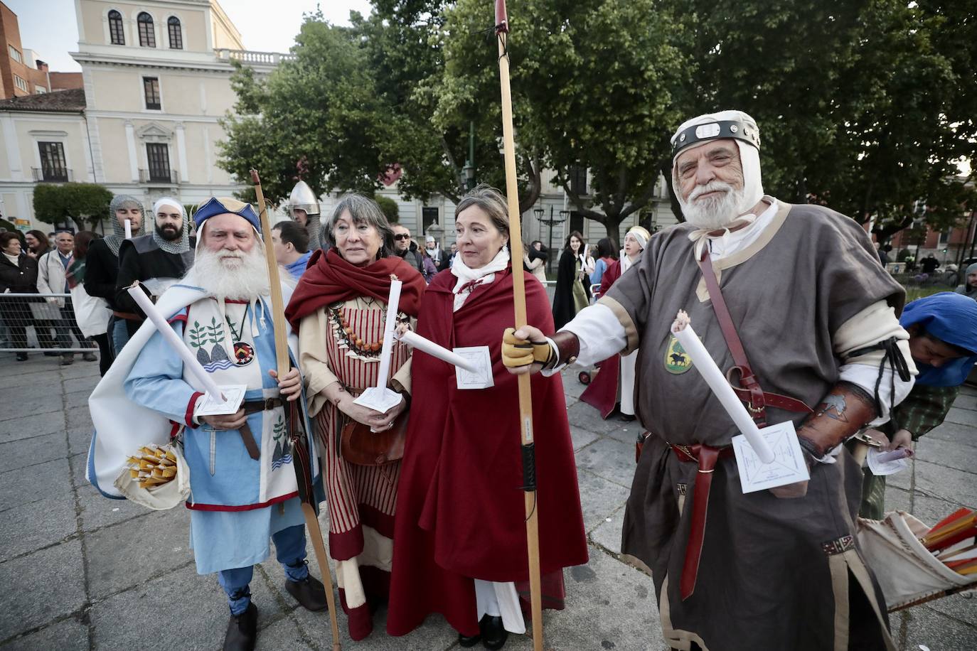 Desfile de antorchas por el quinto centenario del Palacio Real de Valladolid