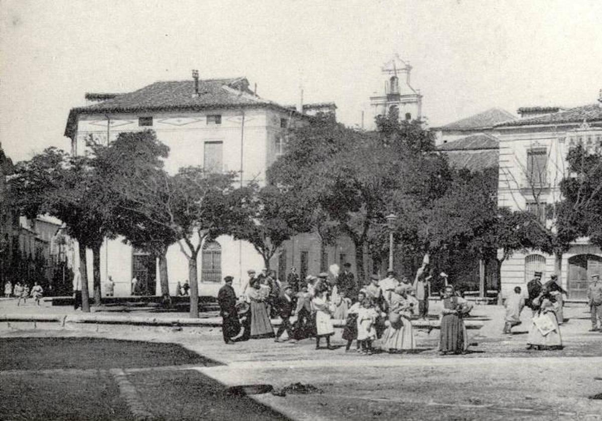 La plaza de San Miguel en 1919.