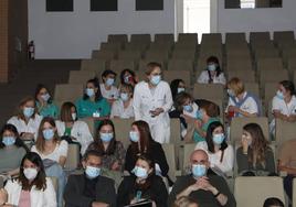 Acto de bienvenida de los nuevos residentes, este martes en el Hospital Río Carrión.