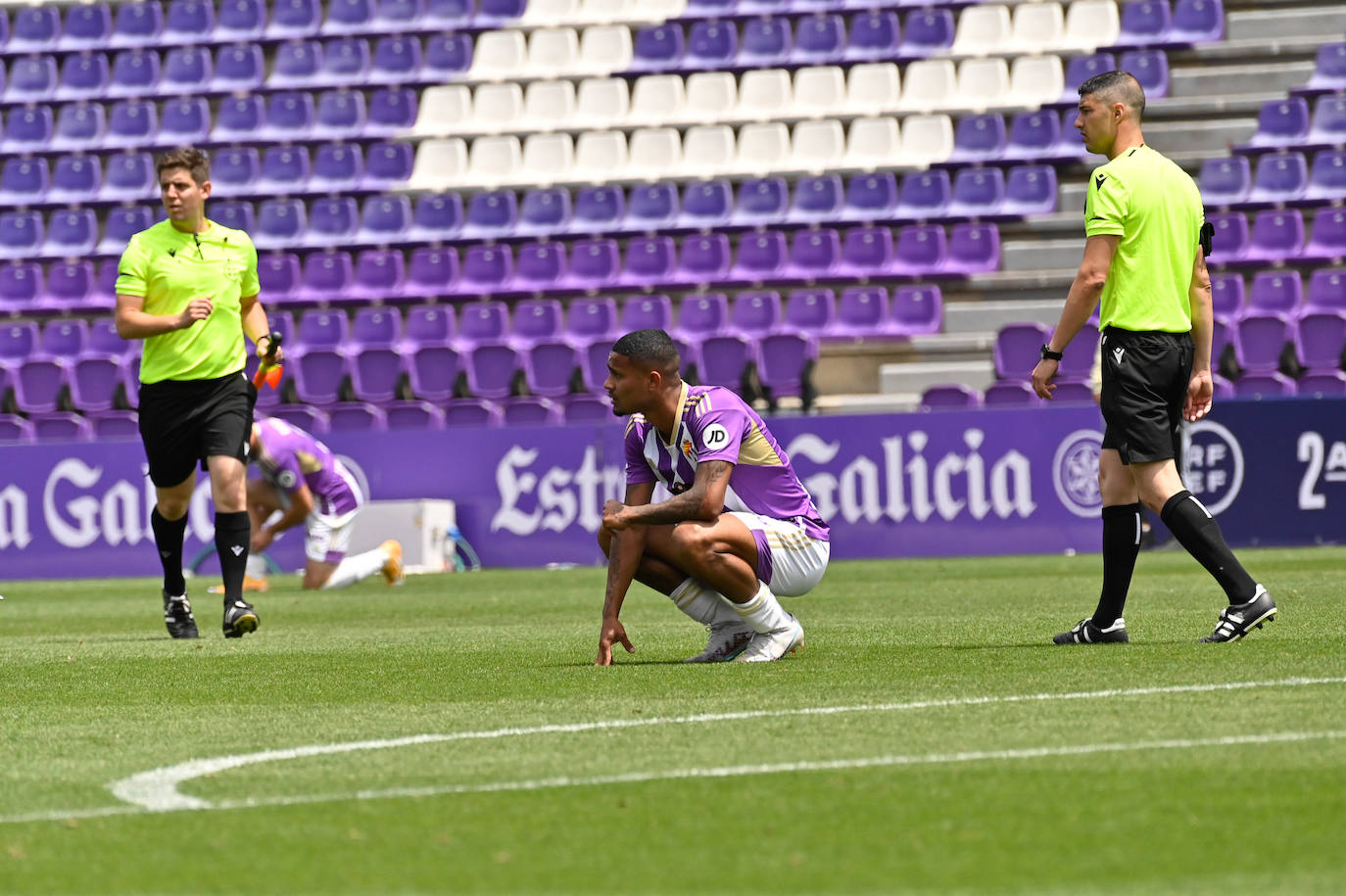 La decepción de los jugadores del Real Valladolid Promesas