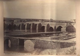 Puente Mayor y río Pisuerga, donde Lande apareció ahogado, en una fotografía de mediados del XIX.