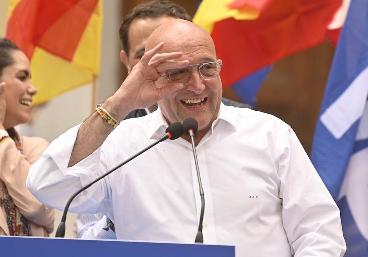 Jesús Julio Carnero, la tarde del viernes, cuando cerró campaña en el centro de Valladolid.