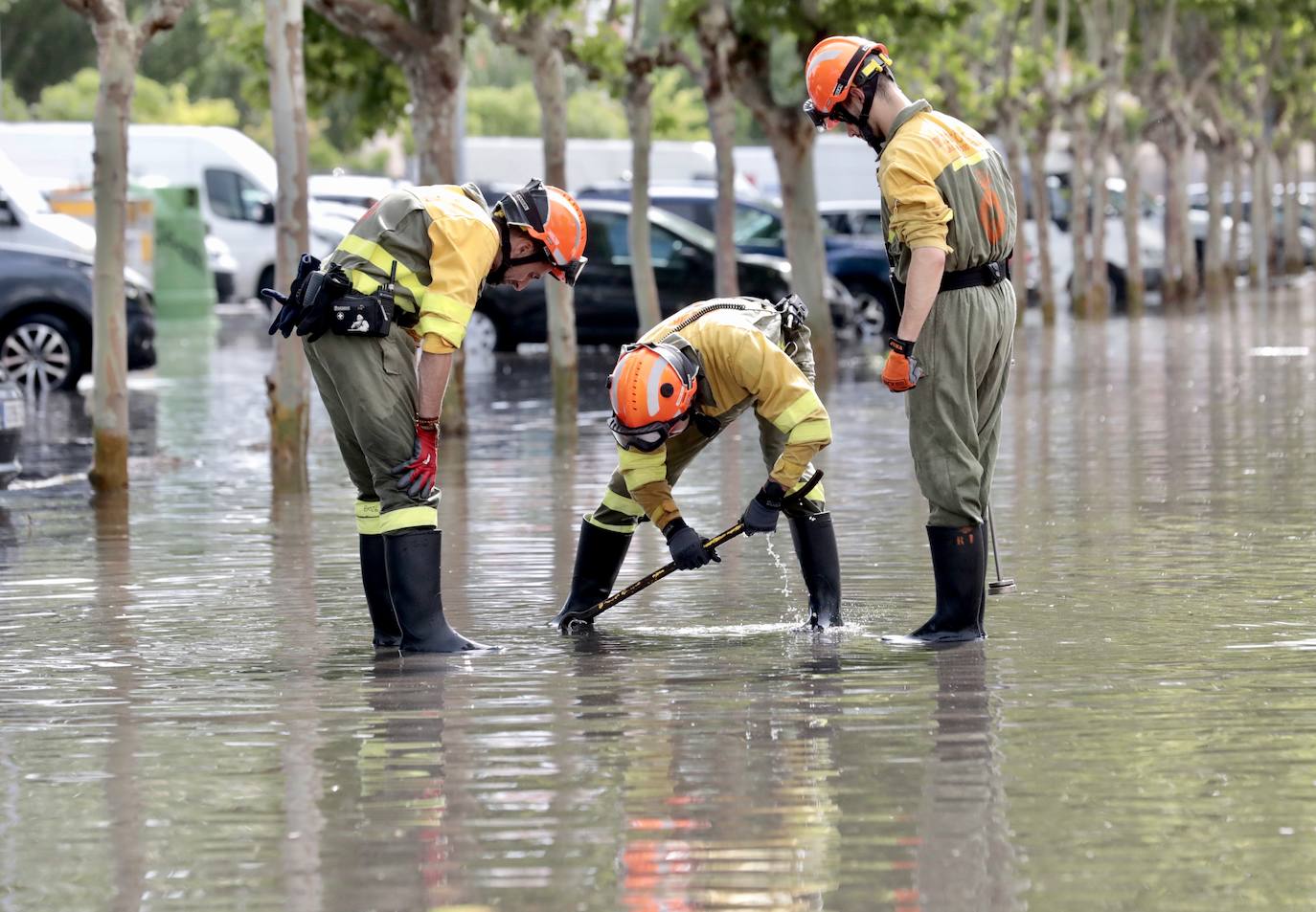 La inundación en Laguna de Duero, en imágenes