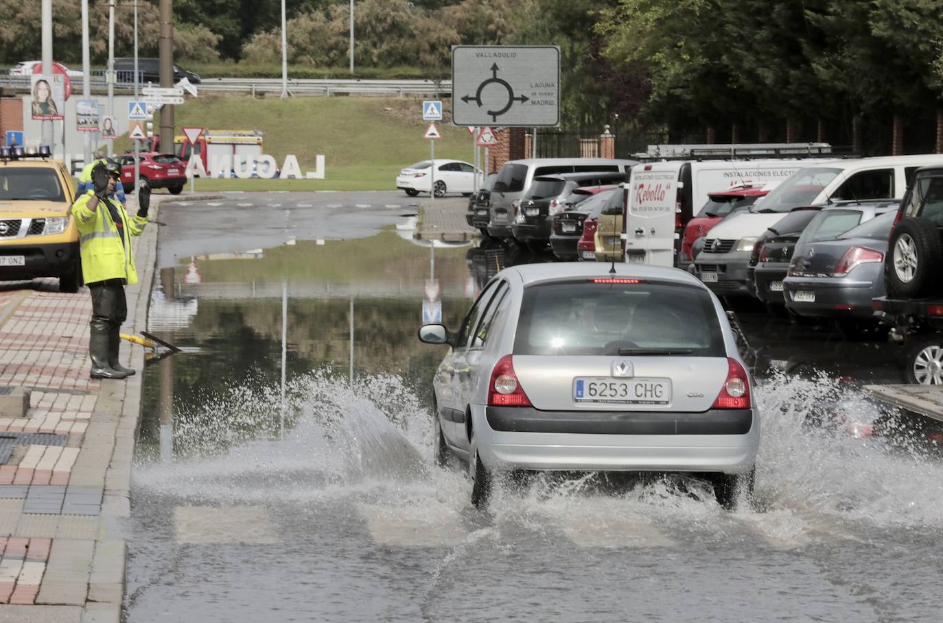 La inundación en Laguna de Duero, en imágenes