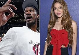 Jimmy Butler junto a Shakira.