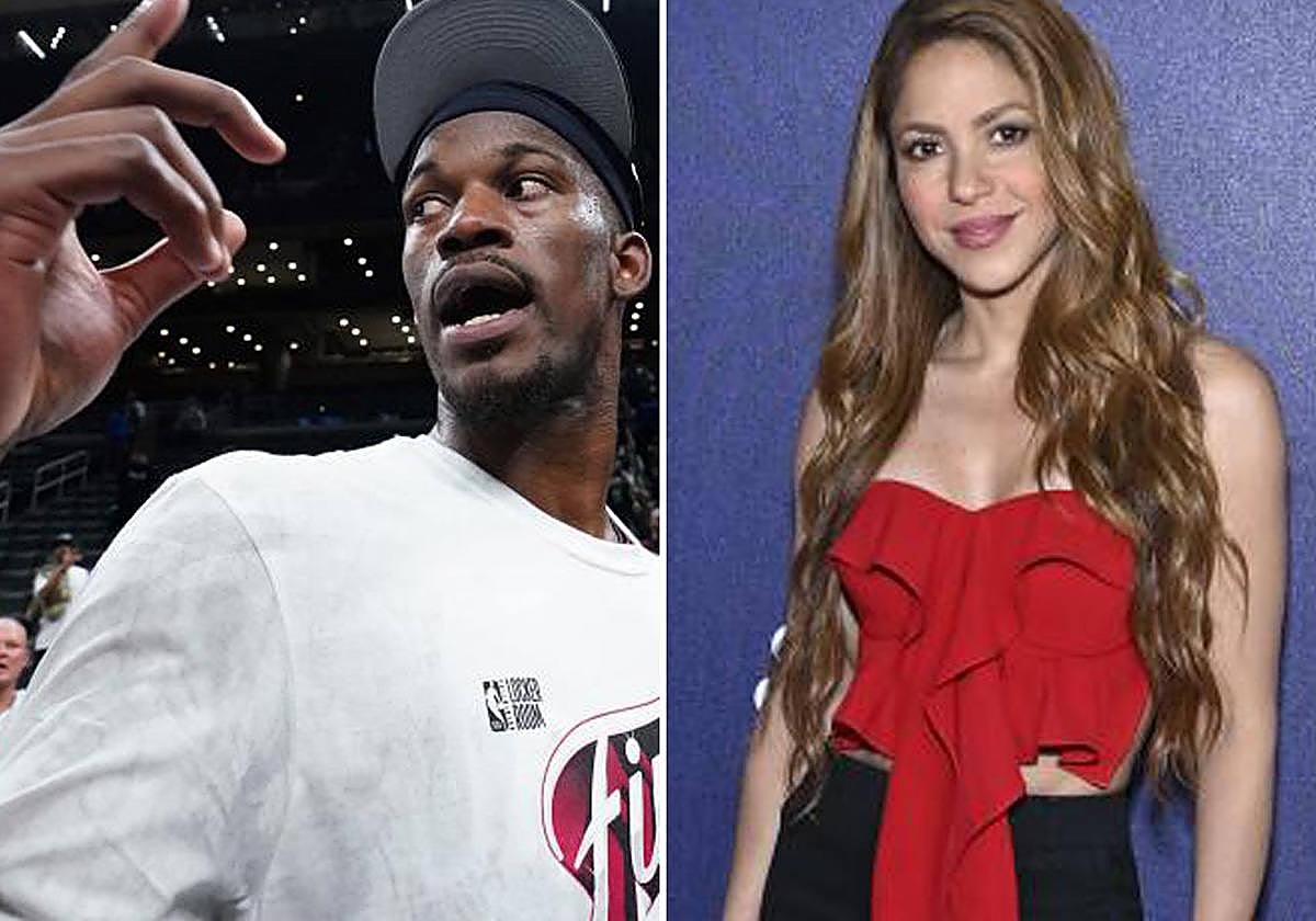 Jimmy Butler junto a Shakira.