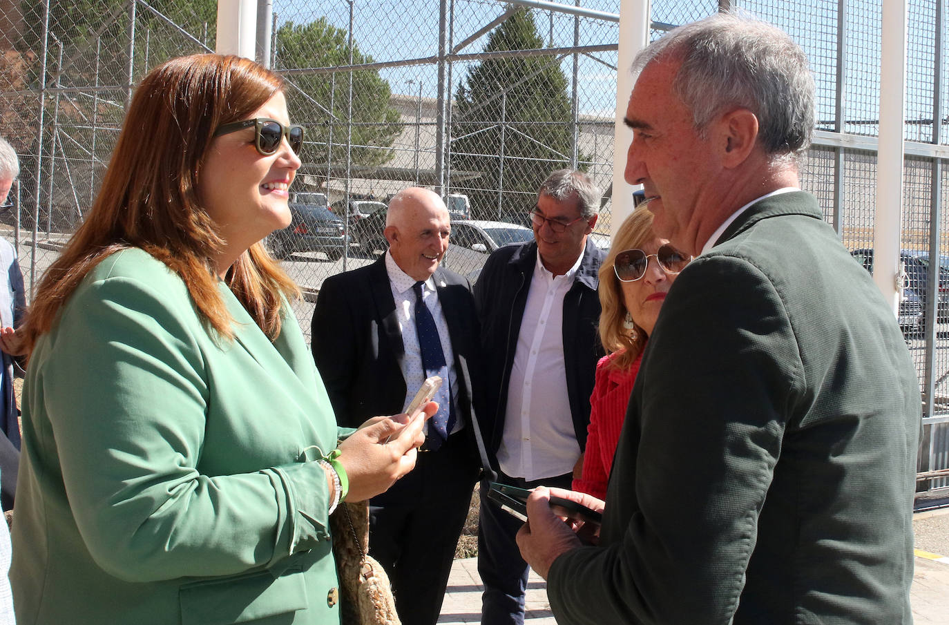 Clara Martín y José Mazarías, durante un acto en Segovia.