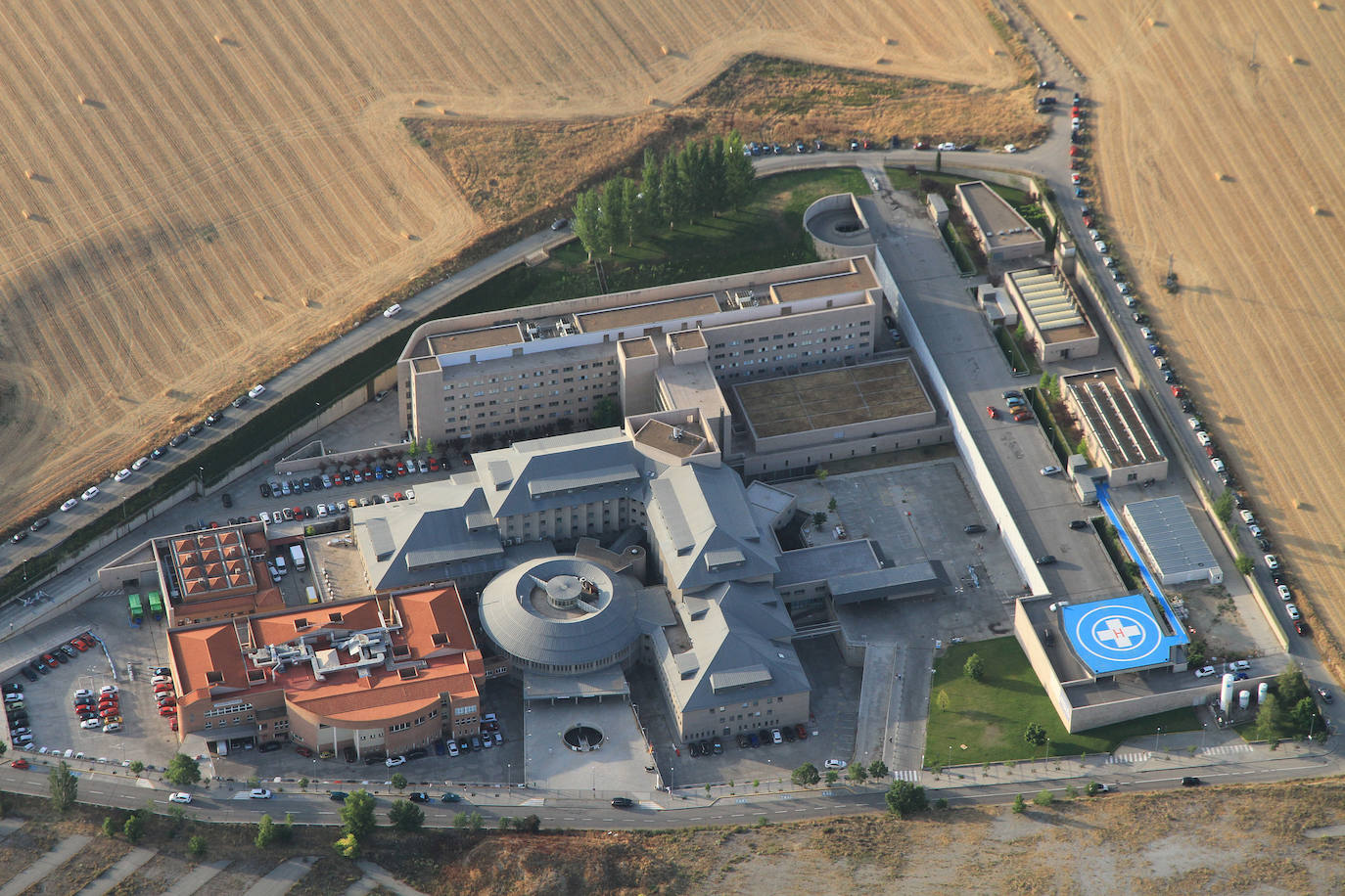 Vista aérea del Hospital General de Segovia.