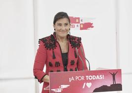 La secretaria de Organización del PSOE de Castilla y León, Ana Sánchez, este lunes.