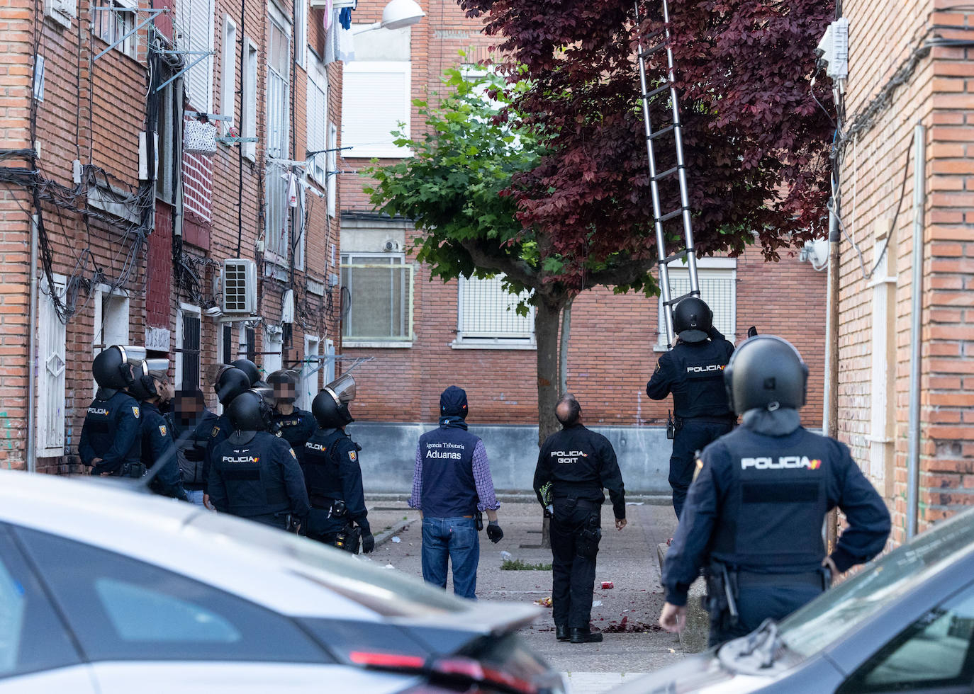 Redada antidroga de la Policía en el barrio de Pajarillos de Valladolid