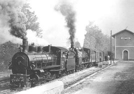 Fotografía antigua del tren de La Robla.
