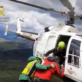 Rescatado en helicóptero un montañero en el pico Cuchillón de Palencia