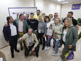 Celebración de los resultados electorales en la sede de Vamos Palencia.