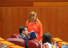 La procuradora popular Carmen Sánchez, en el pleno este miércoles.