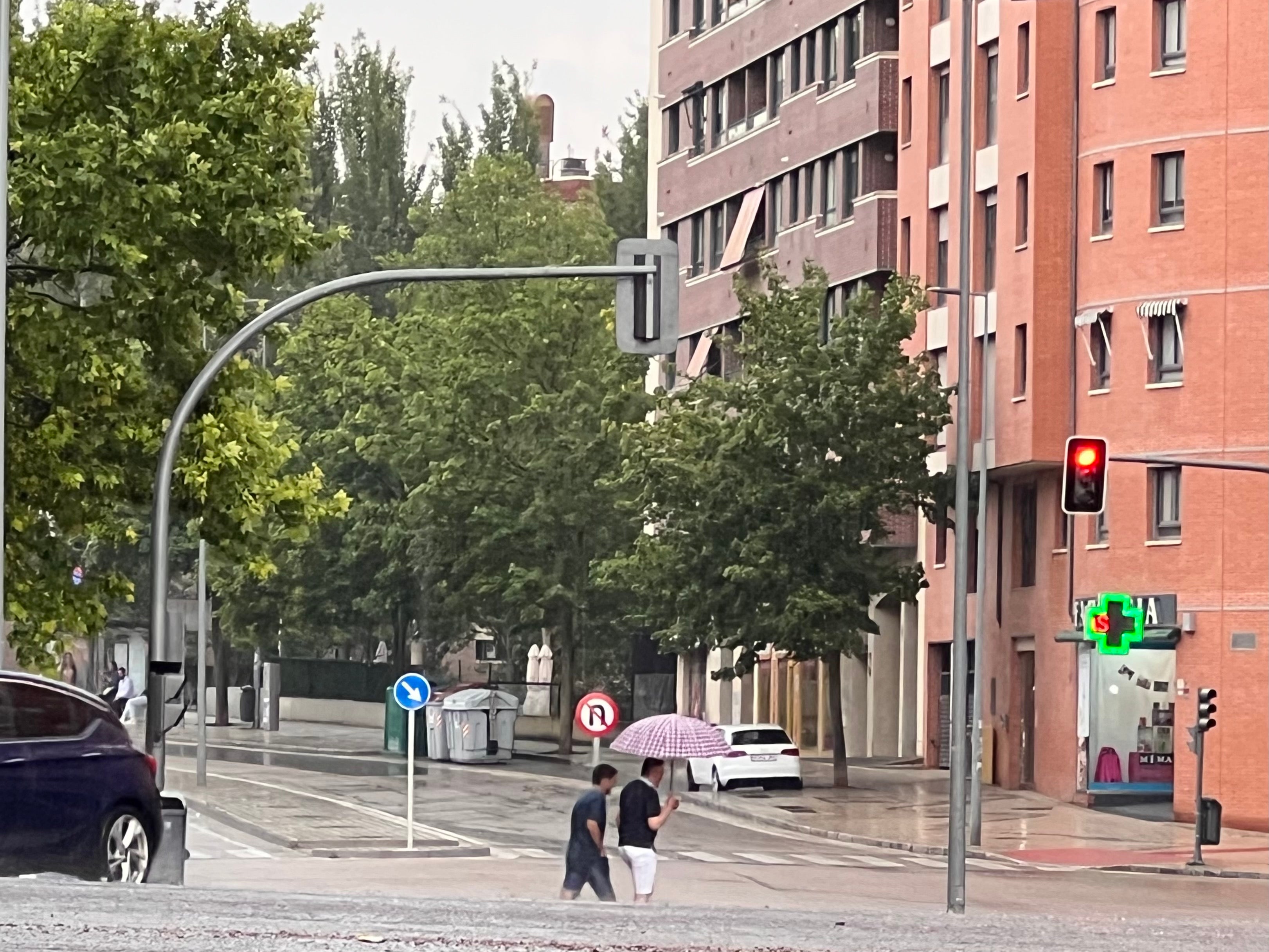 Tormenta en Valladolid en una jornada muy calurosa