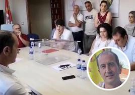 Pleno de investidura, este sábado en Castronuño. En el círculo, el popular José Ignacio Vázquez, nuevo alcalde.