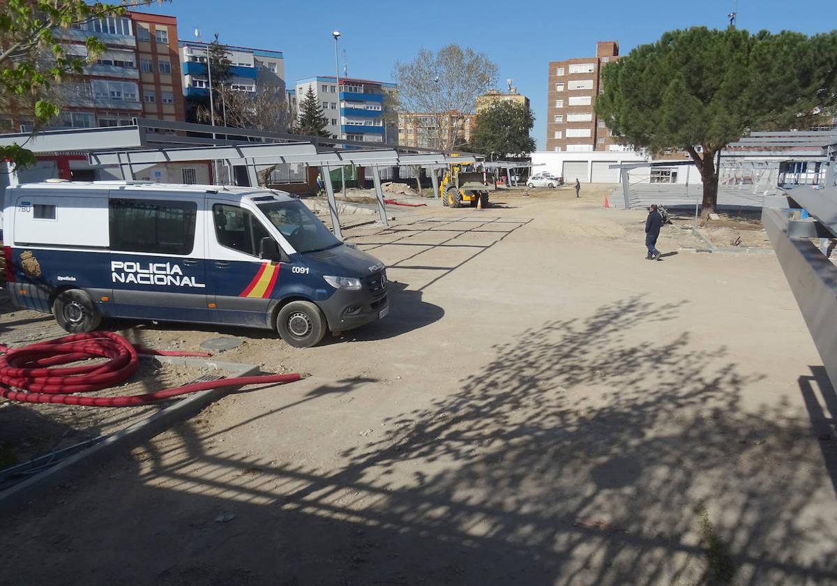 Avance de las obras en la Comisaría de Delicias.