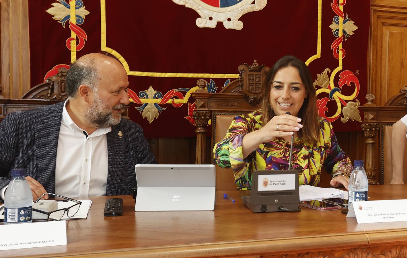 Primer pleno del Ayuntamiento de Palencia tras la constitución de la corporación municipal