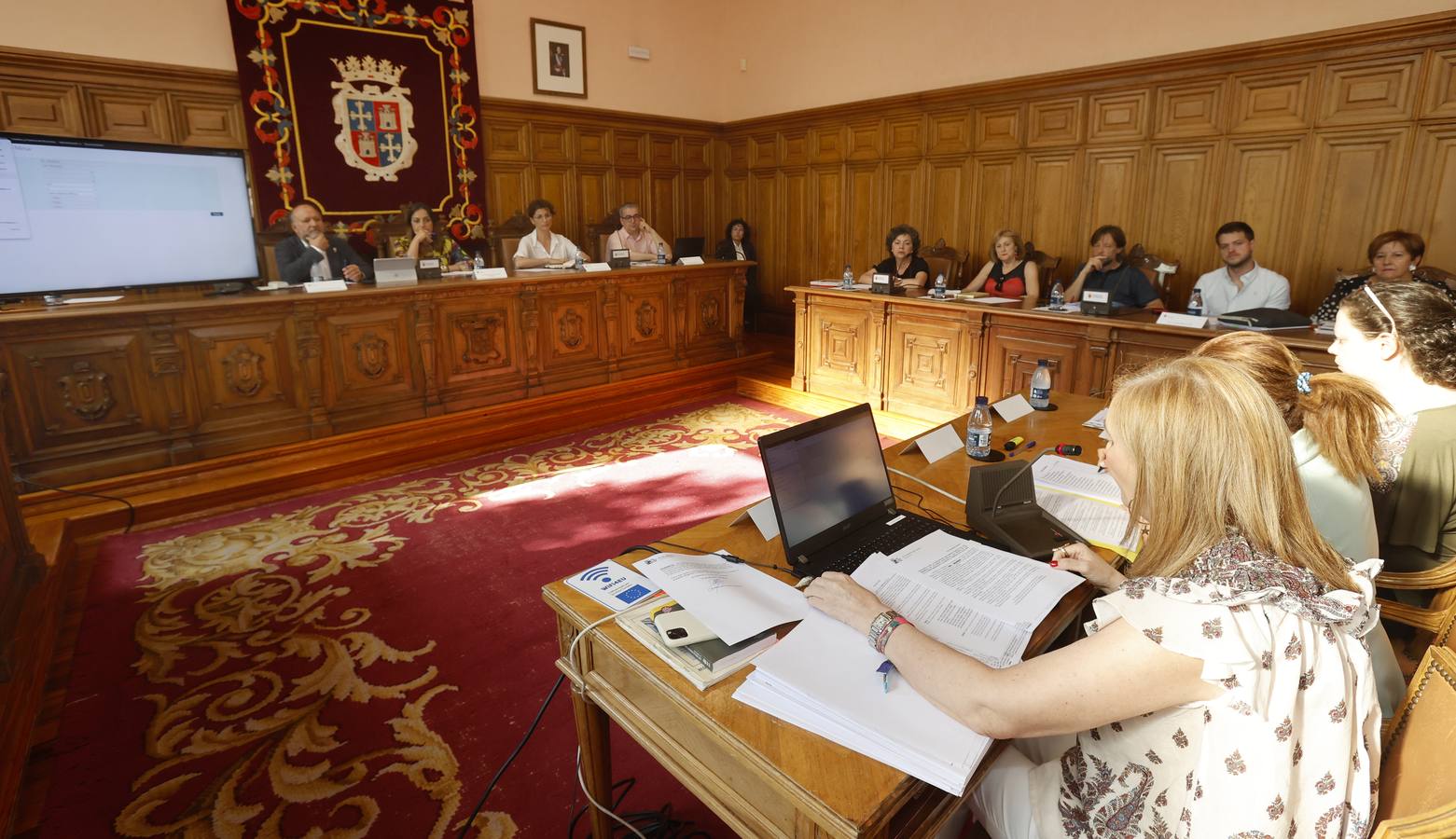 Primer pleno del Ayuntamiento de Palencia tras la constitución de la corporación municipal