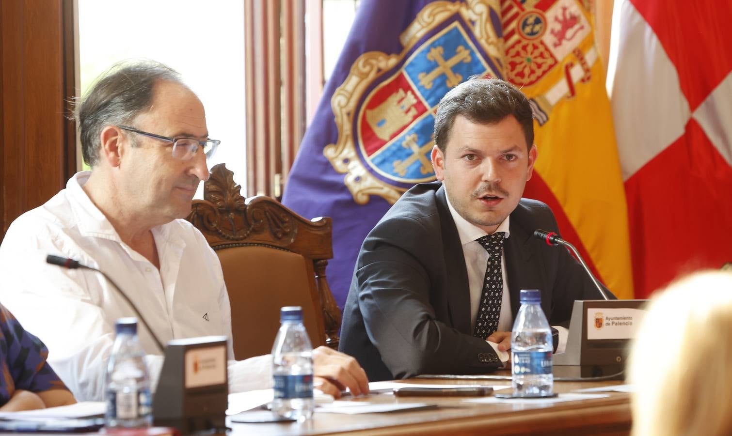 Primer pleno del Ayuntamiento de Palencia tras la constitución de la corporación municipal