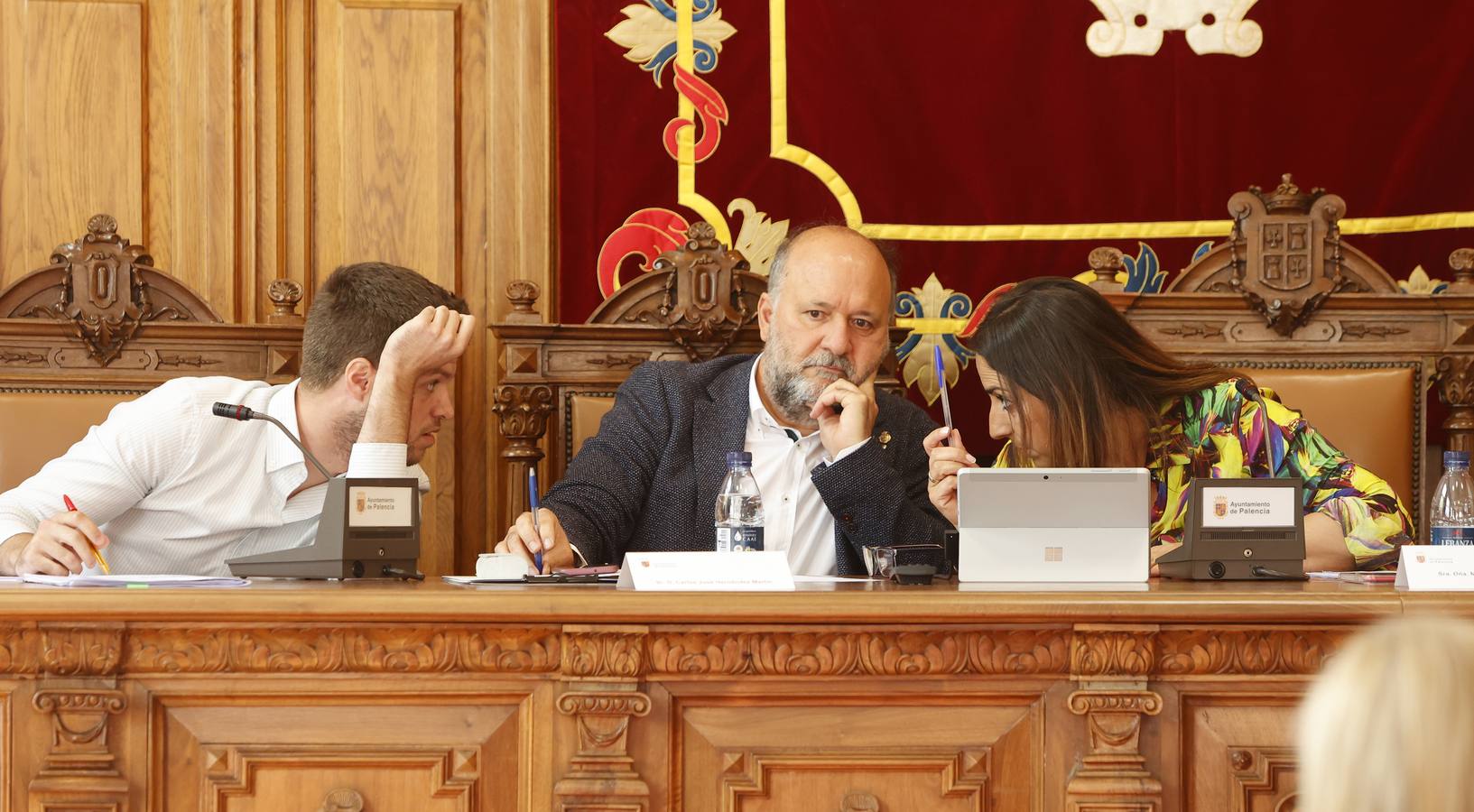 Primer pleno del Ayuntamiento de Palencia tras la constitución de la corporación municipal