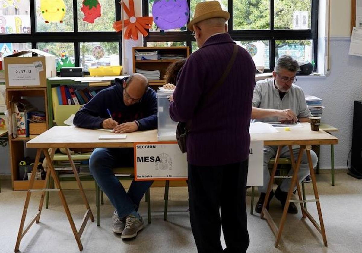 Mesa electoral de las pasadas elecciones del 28M.