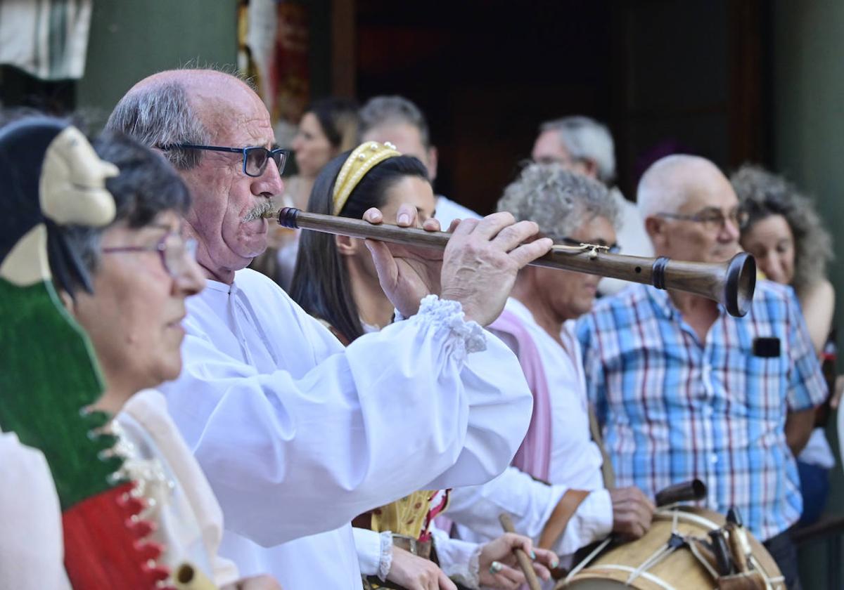 Un momento de la recreación histórica celebrada hoy en Mojados.
